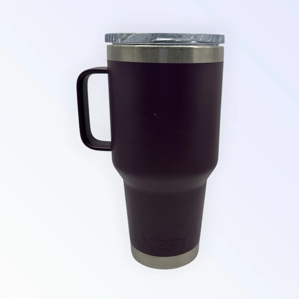 YETI 30 oz Rambler Tumbler Handle Stronghold Slide Lid Nordic Purple Stainless